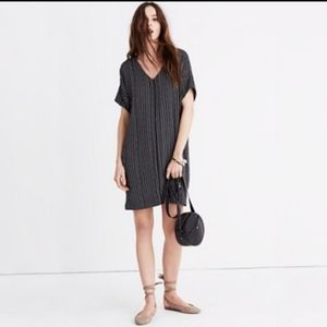 Madewell Strip Non Waited Short Sleeve Dress Comfy Size XS